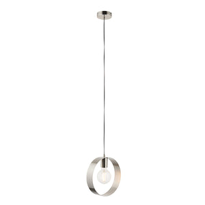 ENDON 90454 Hoop Single Pendant Brushed Nickel