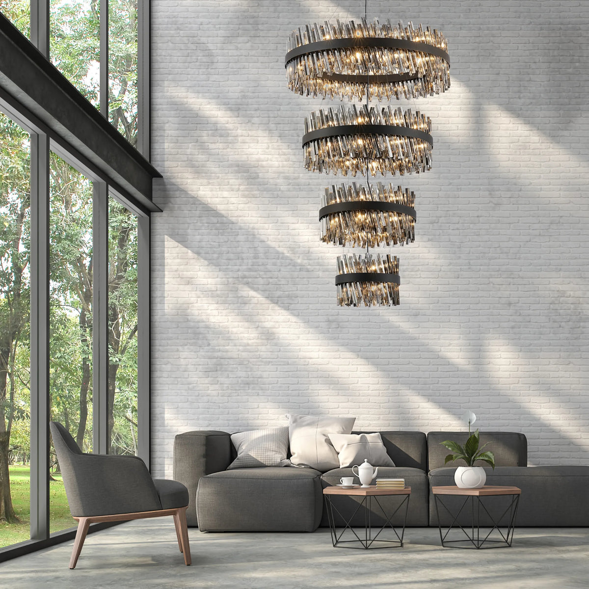 Angel 4 Tier Crystal Pendant Light With 84 Light EM0889-HSA