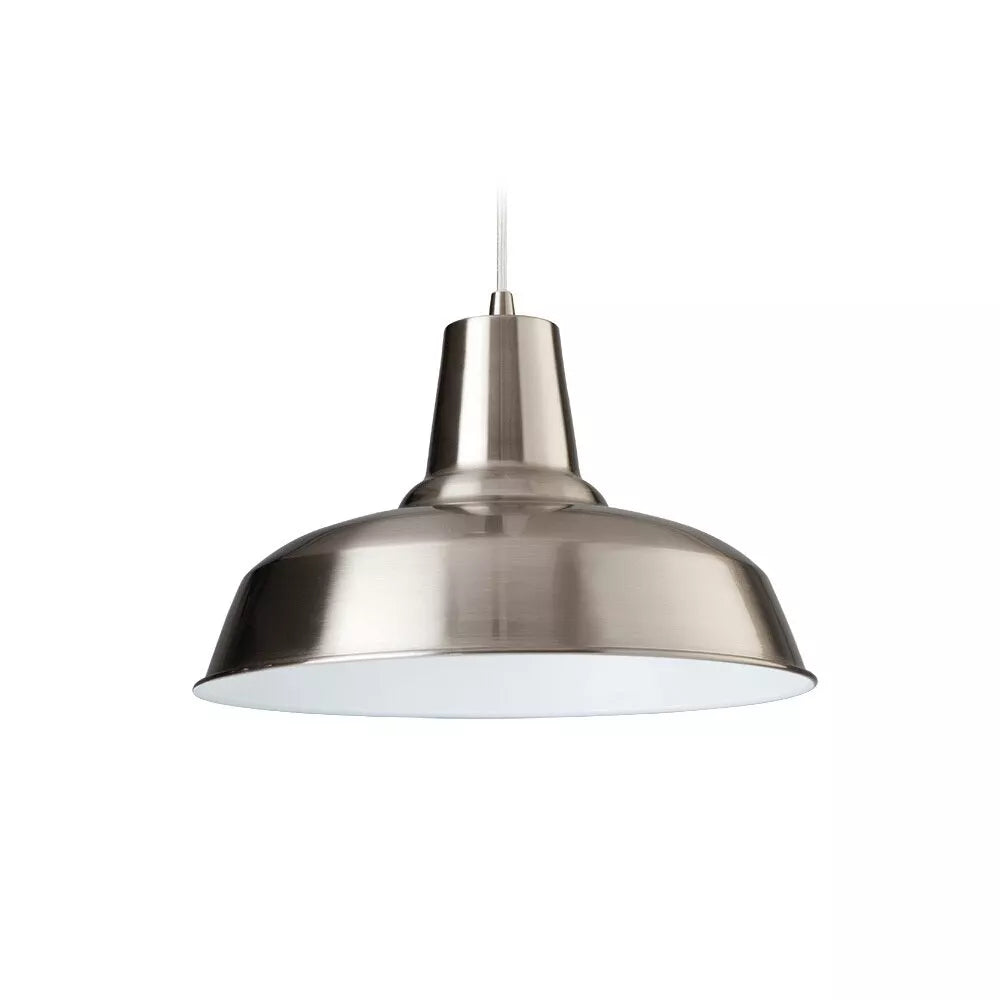 FIRSTLIGHT 8623BSWH Smart Pendant Brushed Steel/White