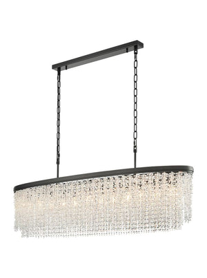 Franklite FL2503-12 Coral 12 Light Oval Island Pendant