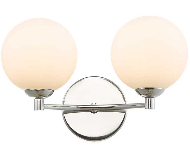 Degas 2lt Wall Light Polished Chrome Opal Glass DEGWPC/GALG02