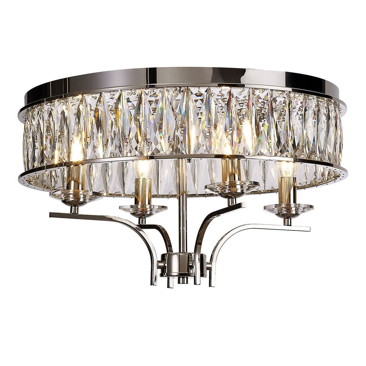 Diyas IL31829 Vivienne Crystal 4 Light Polished Nickel