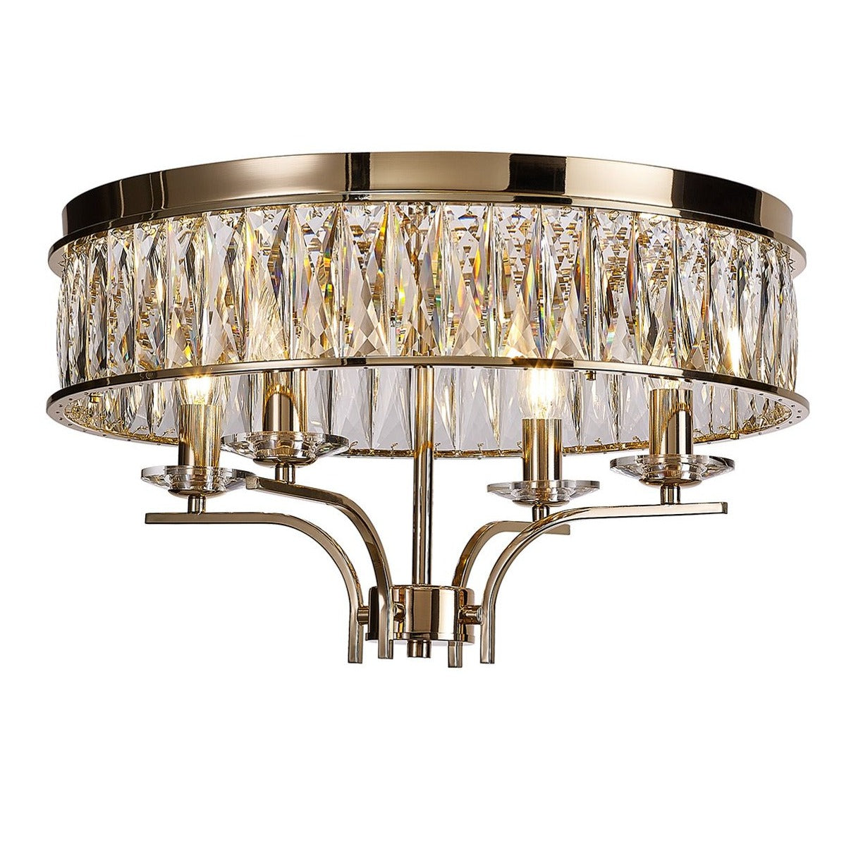 Diyas IL31832 Vivienne Crystal 4 Light French Gold