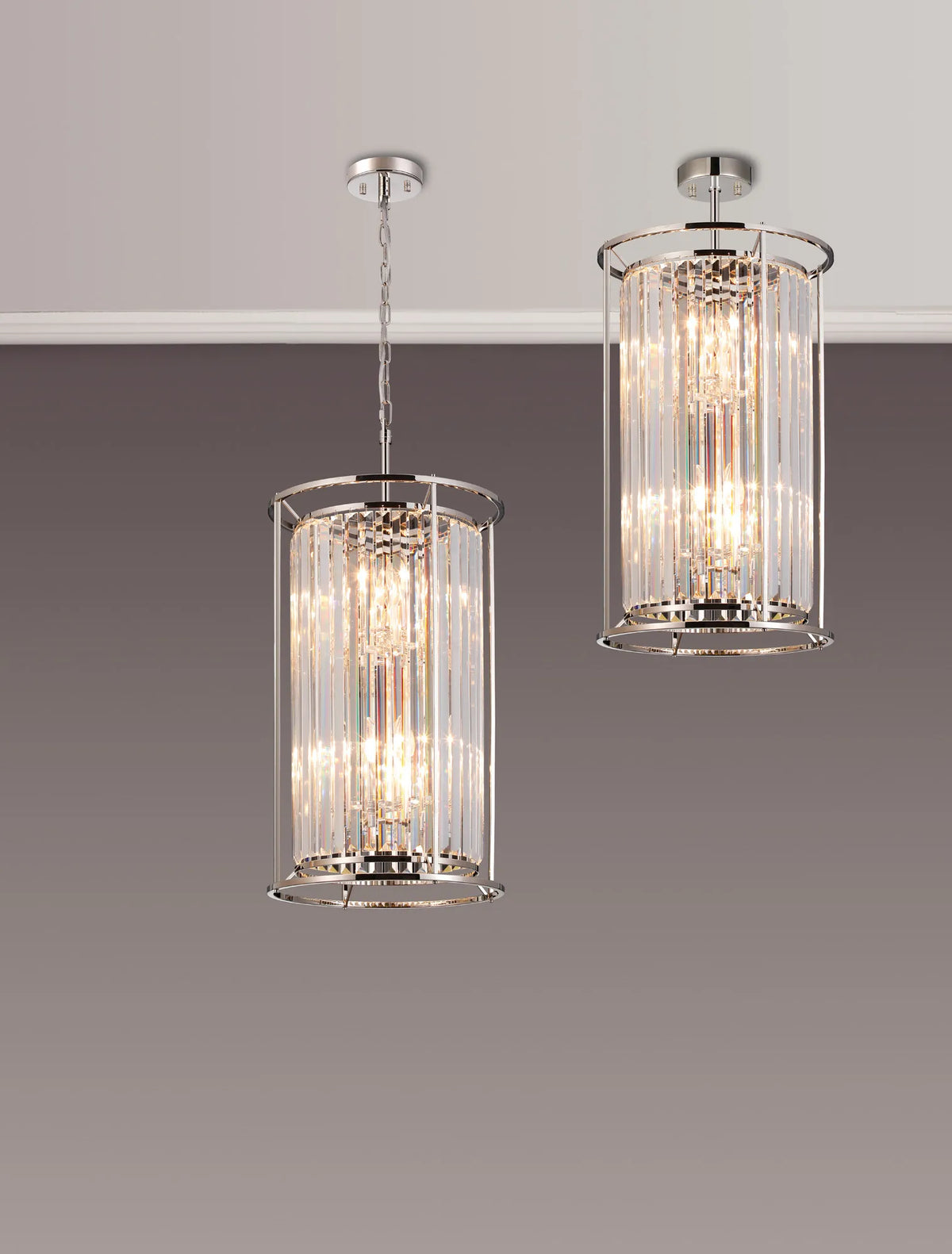 Bardem 36cm 2 Tier Pendant Polished Nickel EM0219-HSA