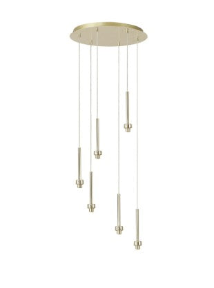 Spacek 6 Light G9 Universal 2.5m Round Multiple Pendant