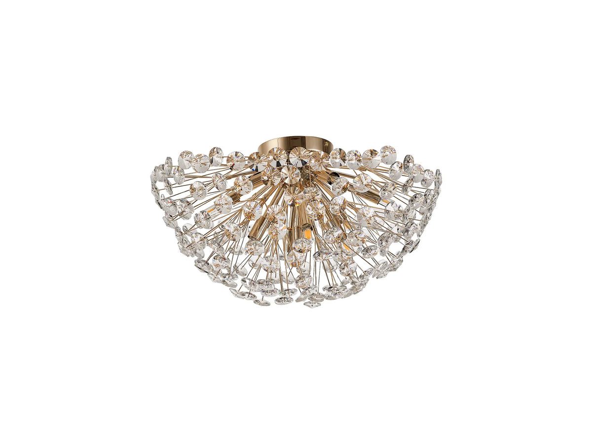Monroe Ceiling Light French Gold / Crystal  EM0899-HSA