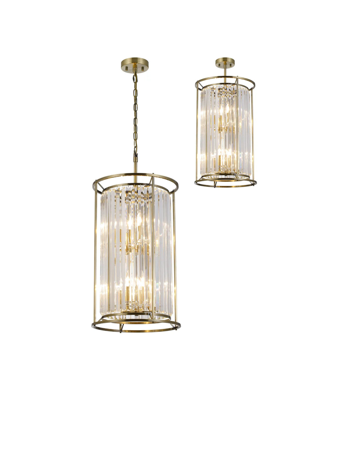 Bardem 36cm 2 Tier Pendant Antique Brass EM1319-HSA