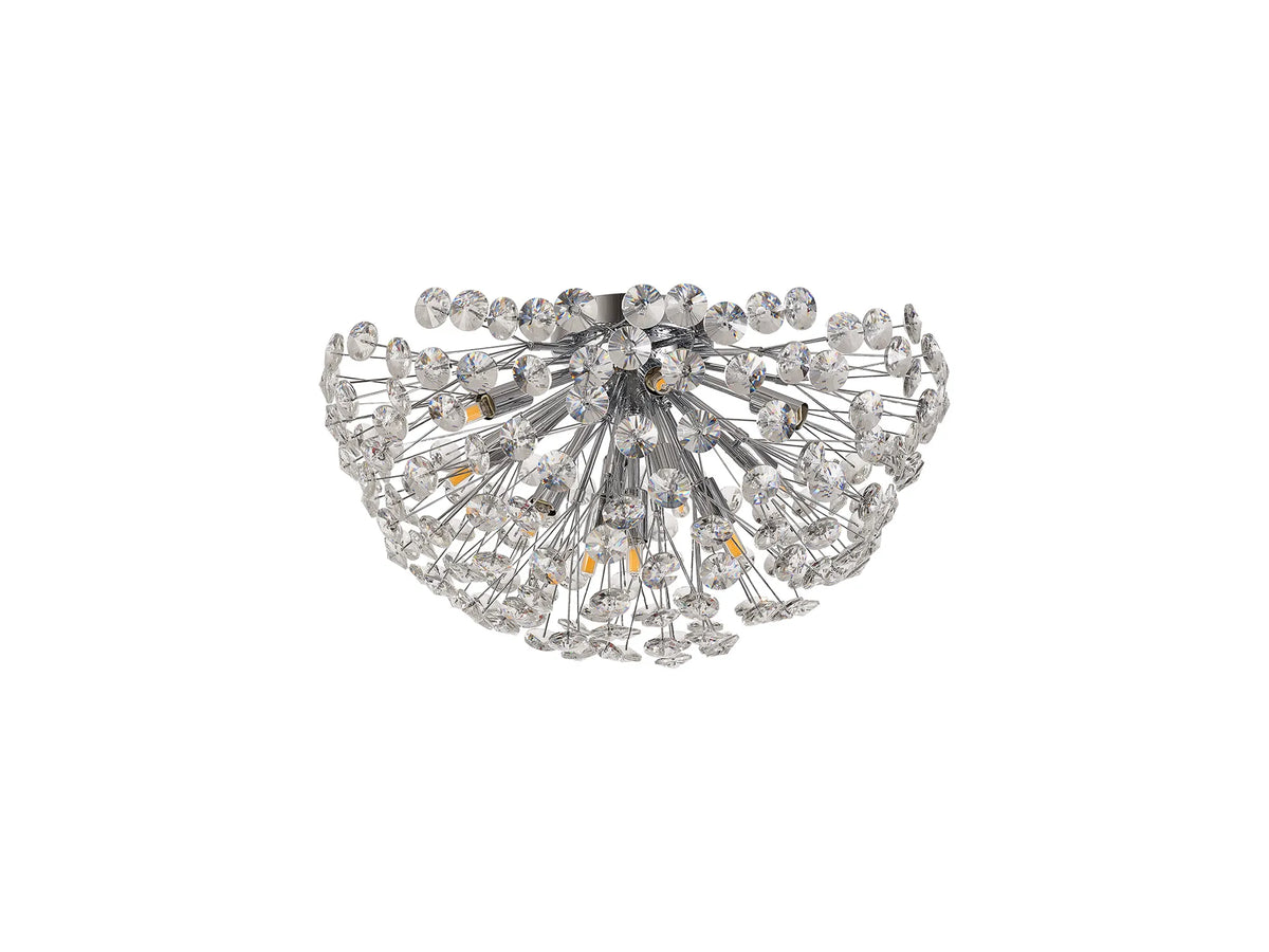 Monroe Ceiling Light Polished Chrome / Crystal  EM1799-HSA