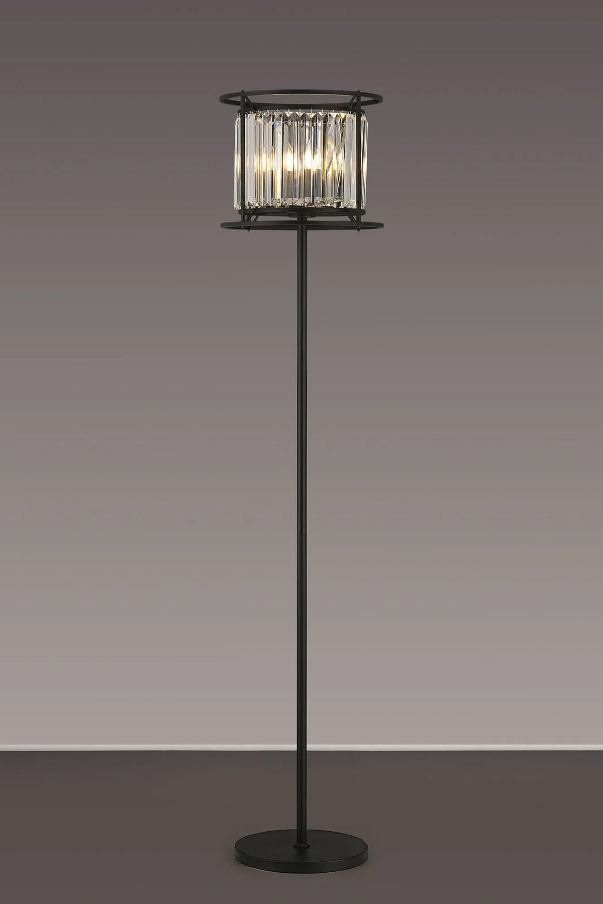 Bardem Satin Black Floor Lamp EM1849-HSA