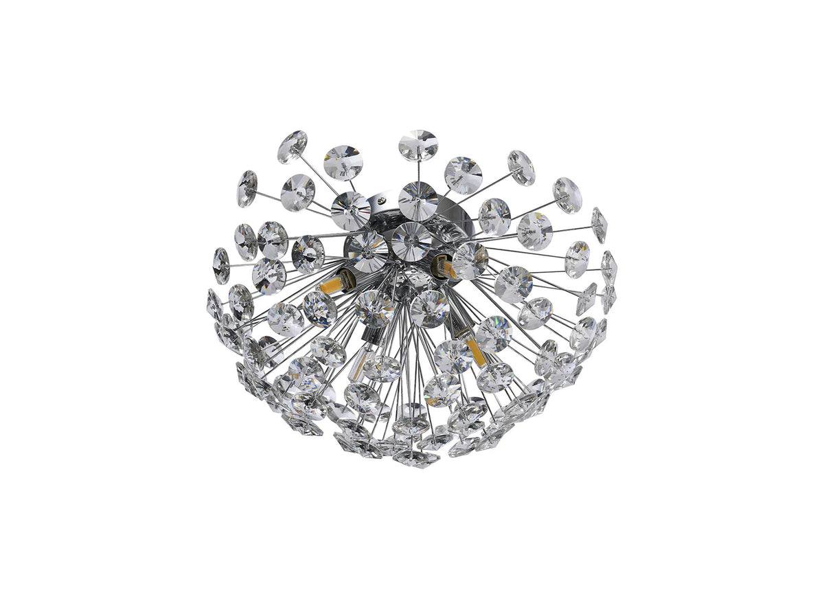 Monroe Wall / Ceiling 4 Light Polished Chrome / Crystal EM2968-HSA