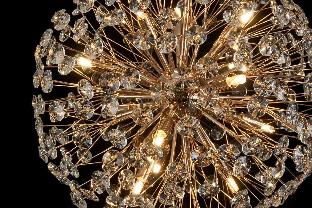 Monroe 50cm Sphere Pendant French Gold / Crystal  EM3899-HSA