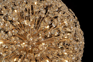 Monroe 60cm Sphere Pendant French Gold / Crystal  EM4899-HSA