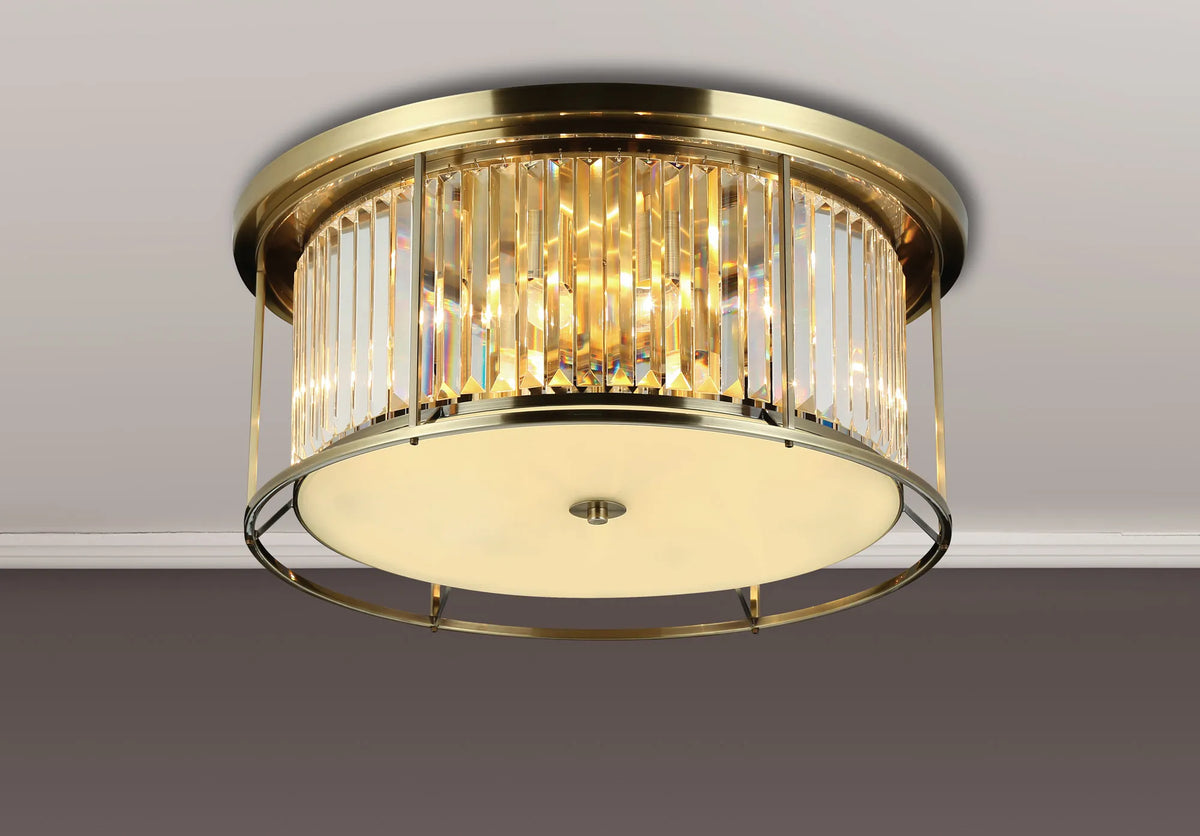 Bardem 65cm Flush Antique Brass EM5319-HSA