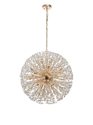 Monroe 80cm Sphere Pendant French Gold / Crystal  EM5899-HSA