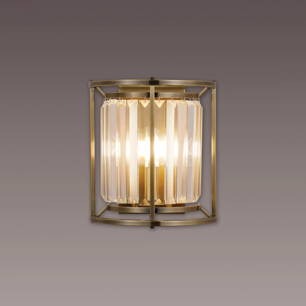 Bardem Wall Light Antique Brass EM6319-HSA