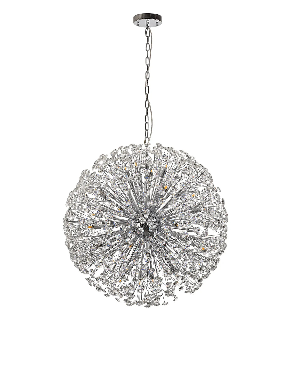 Monroe 80cm Sphere Pendant Polished Chrome / Crystal  EM6799-HSA