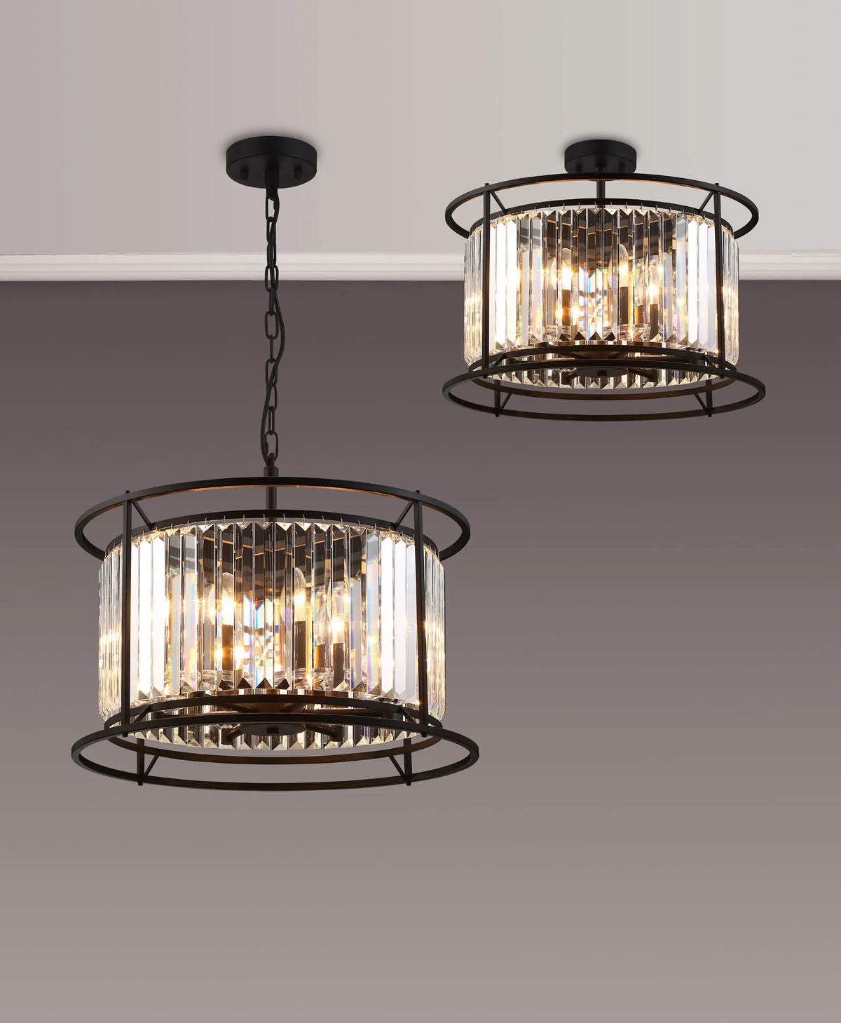 Bardem 50cm Pendant Satin Black EM7019-HSA
