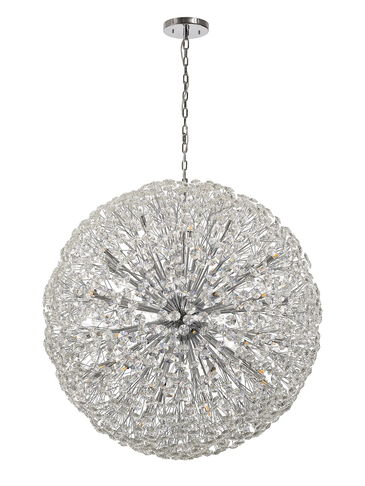 Monroe 1.2M Sphere Pendant Polished Chrome / Crystal  EM8799-HSA