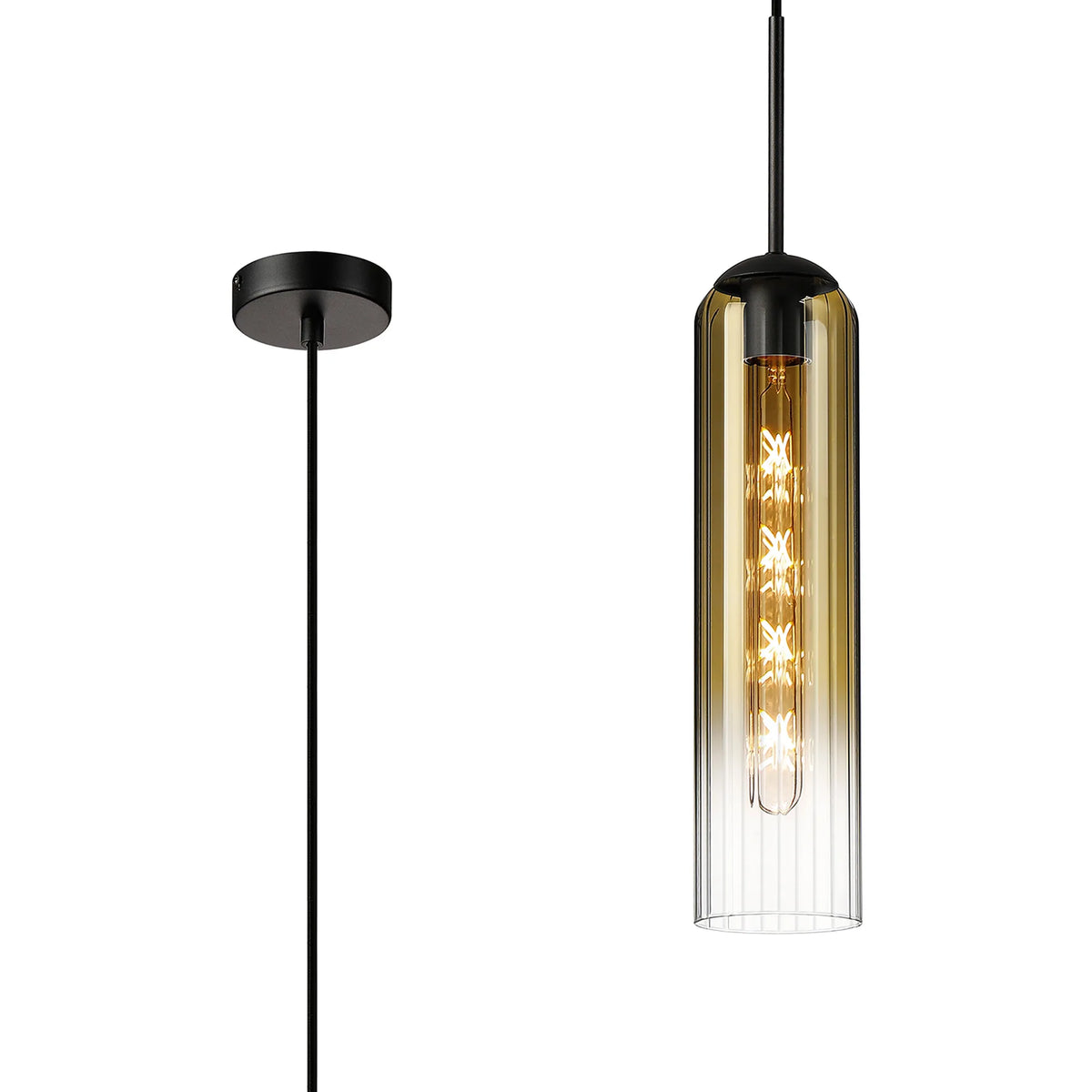 Brando Single Pendant Satin Black EM9778-HSA