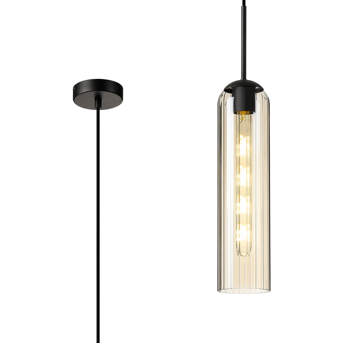 Brando Single Pendant Satin Black EM9778-HSA