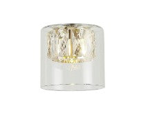 Spacek 12x11cm Double Crystal Glass (AB) Clear Glass Outer And Crystal Inner Shade EM9359