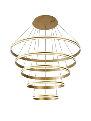 Nolte 5 Ring LED Pendant, Sand Gold, EMGS9999-HSA