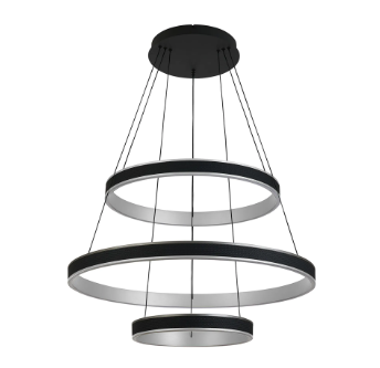 Allyson 3 Tier 80+60+40cm Round Pendant, 180W LED, Remote Control