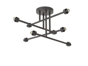 Spacek 8 Light Sputnik Semi-Flush Frame Only EM1459