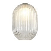 Spacek 12x16.5cm Almond Ribbed (T) Glass Shade EM3069