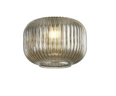 Spacek 18x13cm Pumpkin Shaped Ribbed (R) Glass Shade EM2069