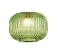 Spacek 18x13cm Pumpkin Shaped Ribbed (R) Glass Shade EM2069