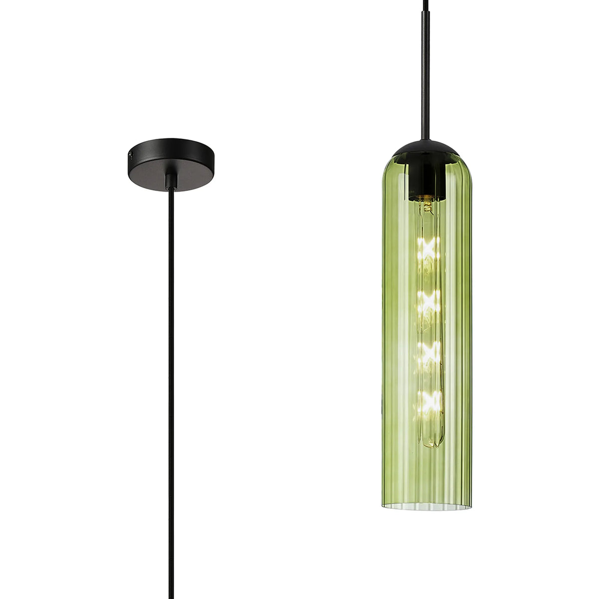 Brando Single Pendant Satin Black EM9778-HSA