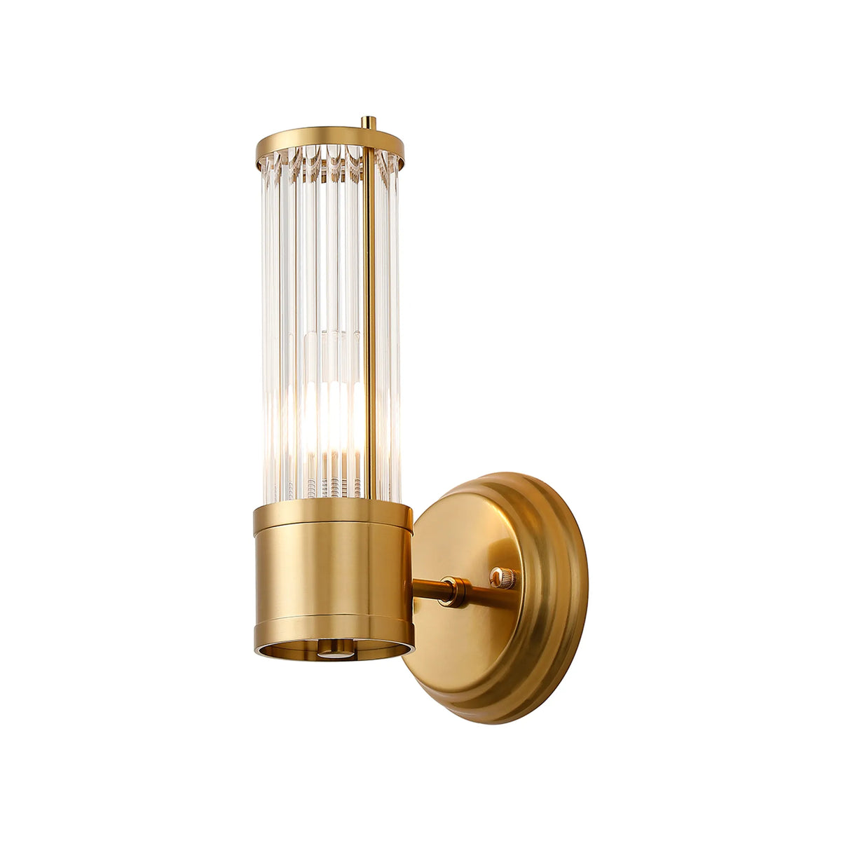 Landis 1 Light Glass Rod Wall Light Gold IP44 EMOG1199-HSA