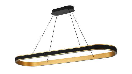Allyson 1.2m Squoval Pendant, 65W LED, Remote Control