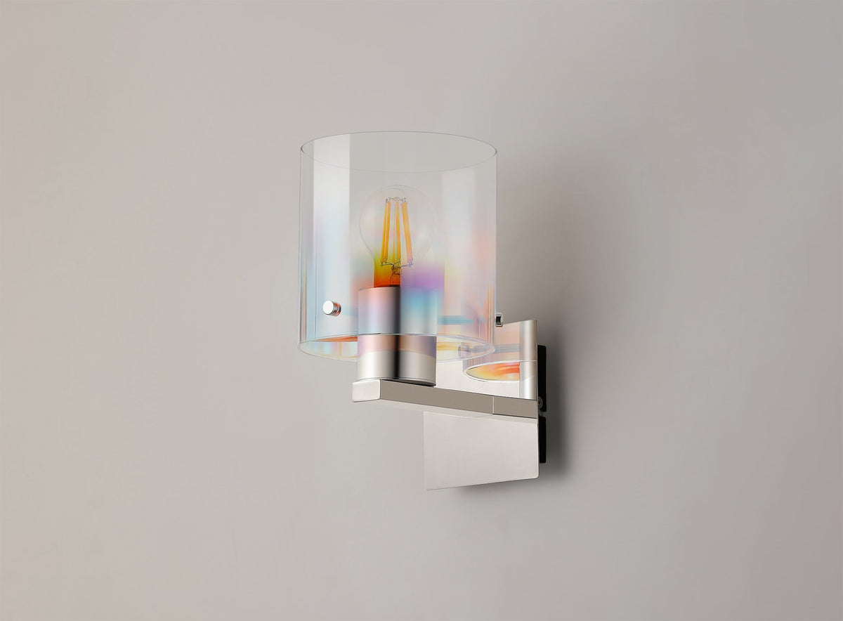Valentino Iridescent Single Switched Wall Lamp, EMRI/NP5969-HSA