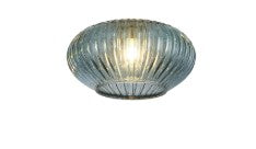 Spacek 16x9cm Oval Sphere Ribbed (Q) Glass Shade EM1069