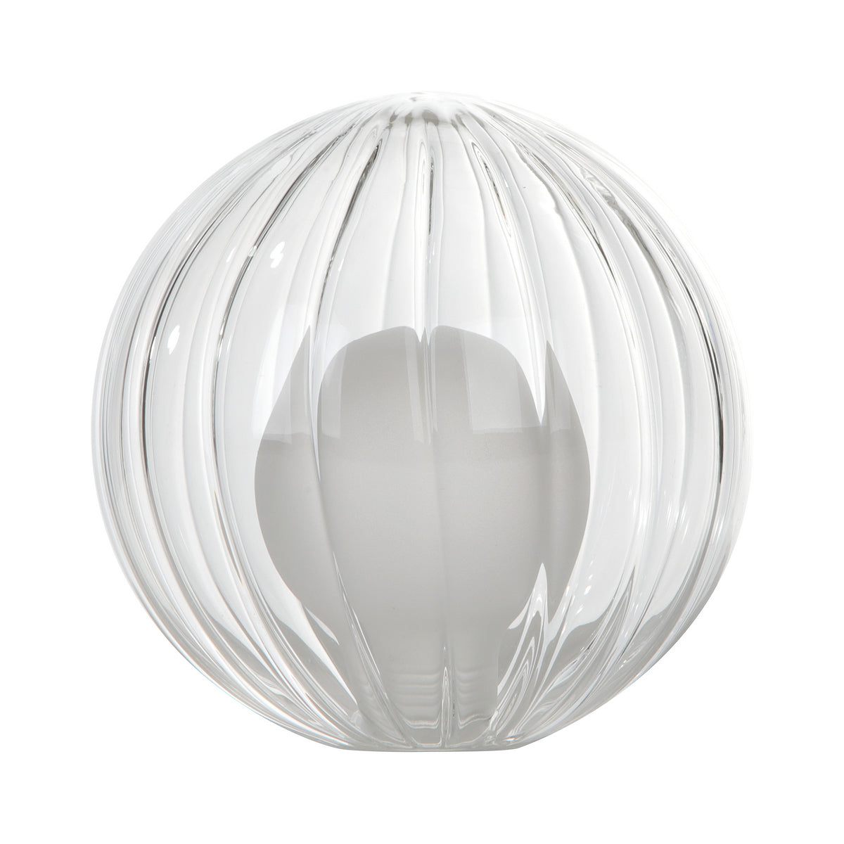 Gallery 12cm Clear Twisted and Opal Inner Glass Shade