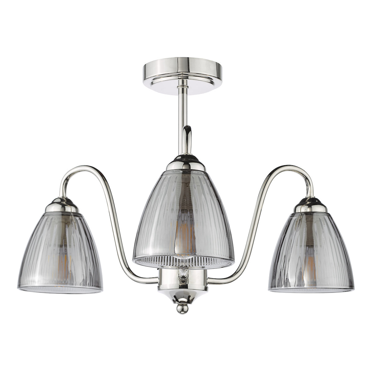Dar Glynis 3 Light Semi Flush