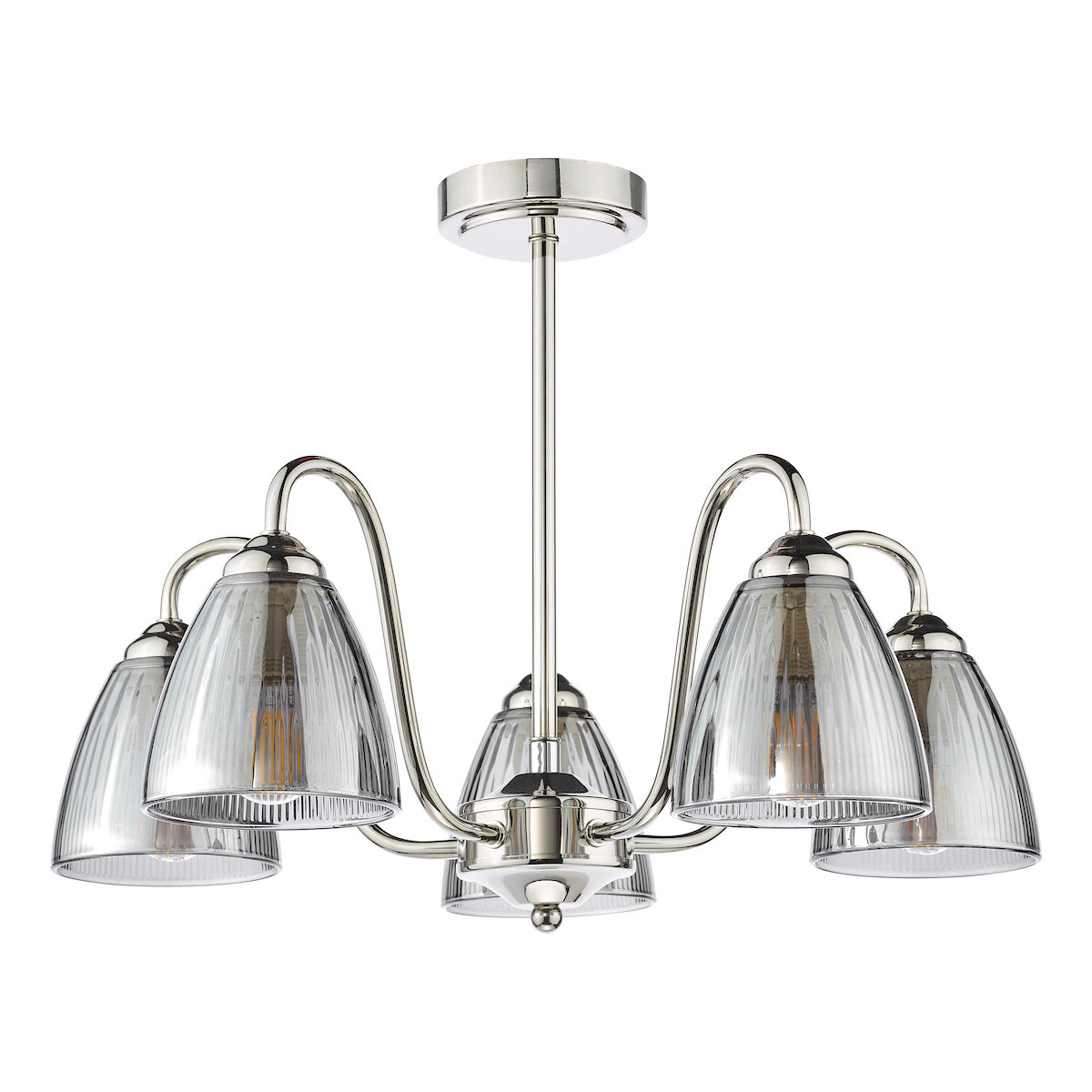 Dar Glynis 5 Light Semi Flush