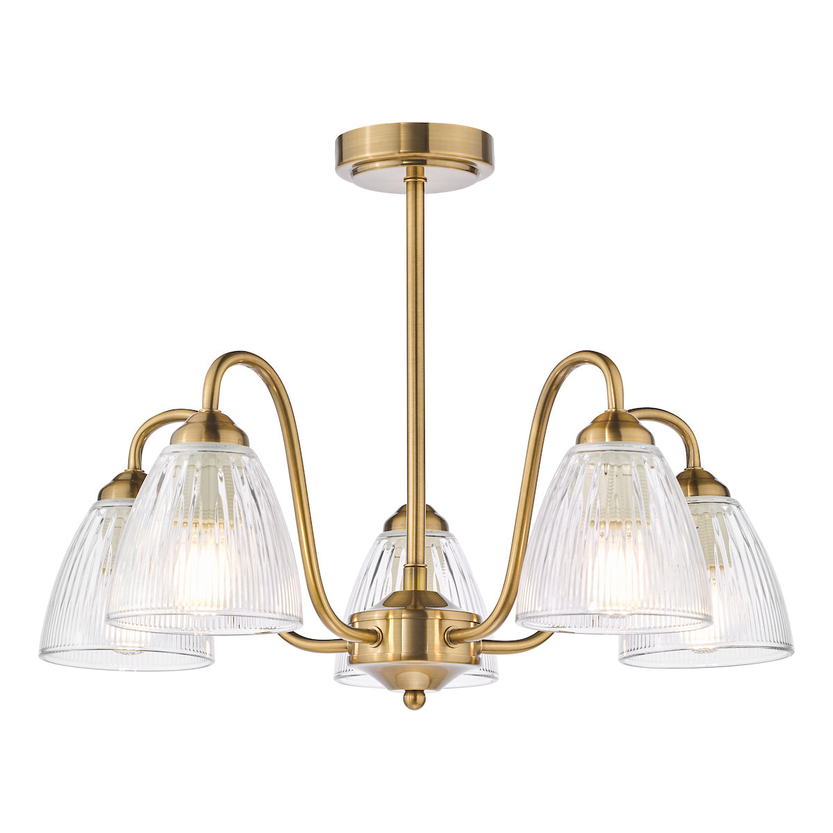 Dar Glynis 5 Light Semi Flush