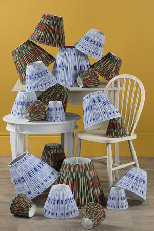 DAR IKAT Blue Cotton Tapered Drum Shade