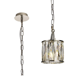 Diyas Vivienne Crystal Single Pendant Light