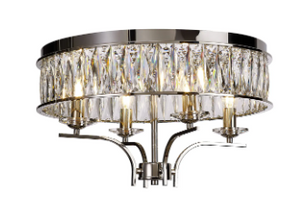 Diyas Vivienne Crystal 4 Light Flush