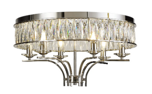 Diyas Vivienne Crystal 6 Light Flush