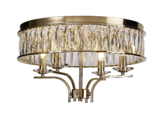 Diyas Vivienne Crystal 4 Light Flush