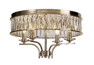 Diyas Vivienne Crystal 4 Light Flush