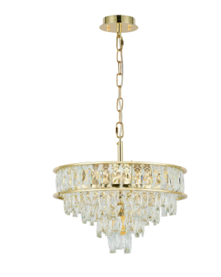 Diyas IL31864 Vivienne 4 Light Pendant/Semi Flush
