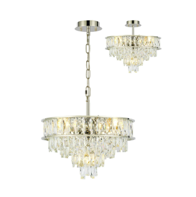 Diyas IL31864 Vivienne 4 Light Pendant/Semi Flush
