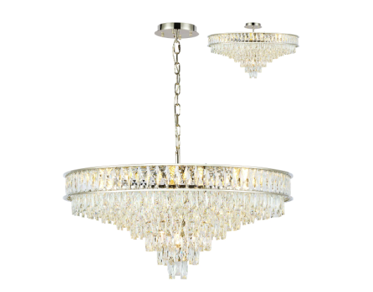 Diyas IL31867 Vivienne 13 Light Pendant/Semi Flush