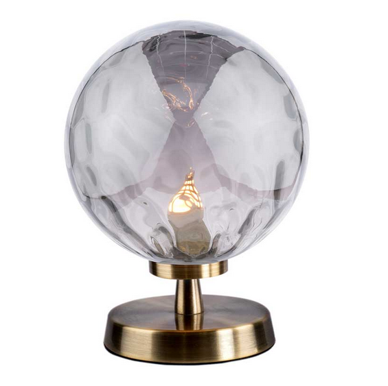 Kandinsky Touch Smoked Glass Table Lamp Antique Brass KANTLAB/GALG010